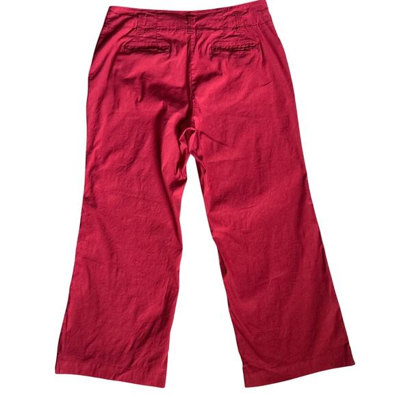 Anthropologie Maeve The Naomi Wide-Leg Flare Pants Red Size 16W - Picture 5 of 11